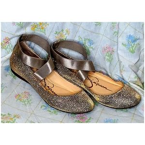 Jessica Simpson Glitter Mandalaye Ballet Flats